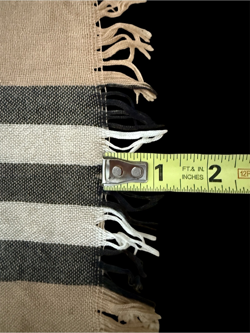 Burberry Check Print Wool & Silk Scarf - Picture 3 of 3